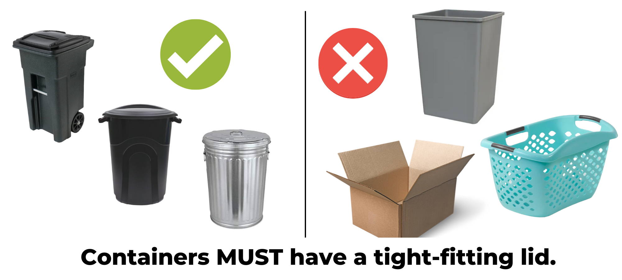 examples of trash containers